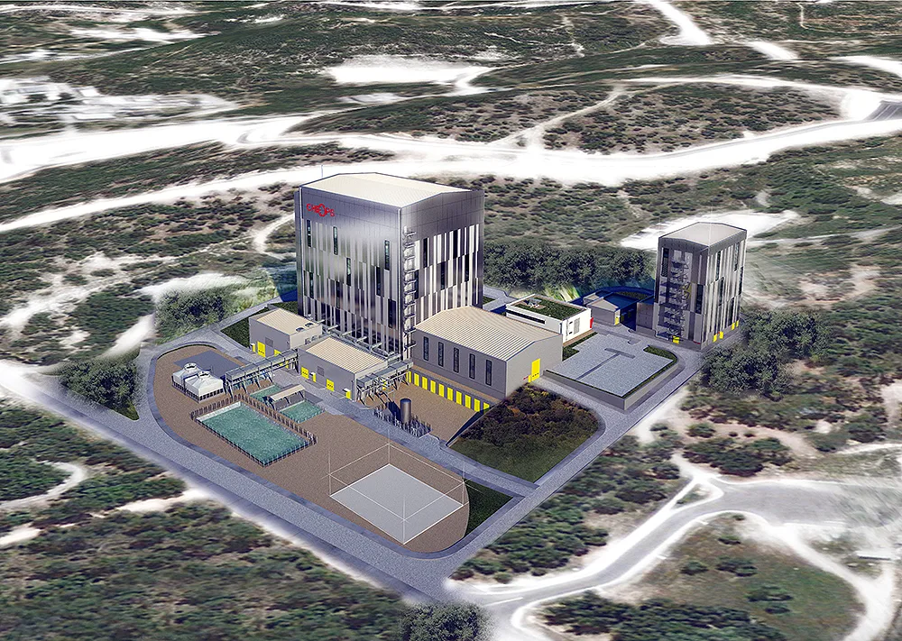 Volumétrie globale du projet de base / Angle nord-ouest