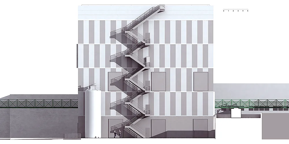 Façade architectonique de l'esquisse du projet