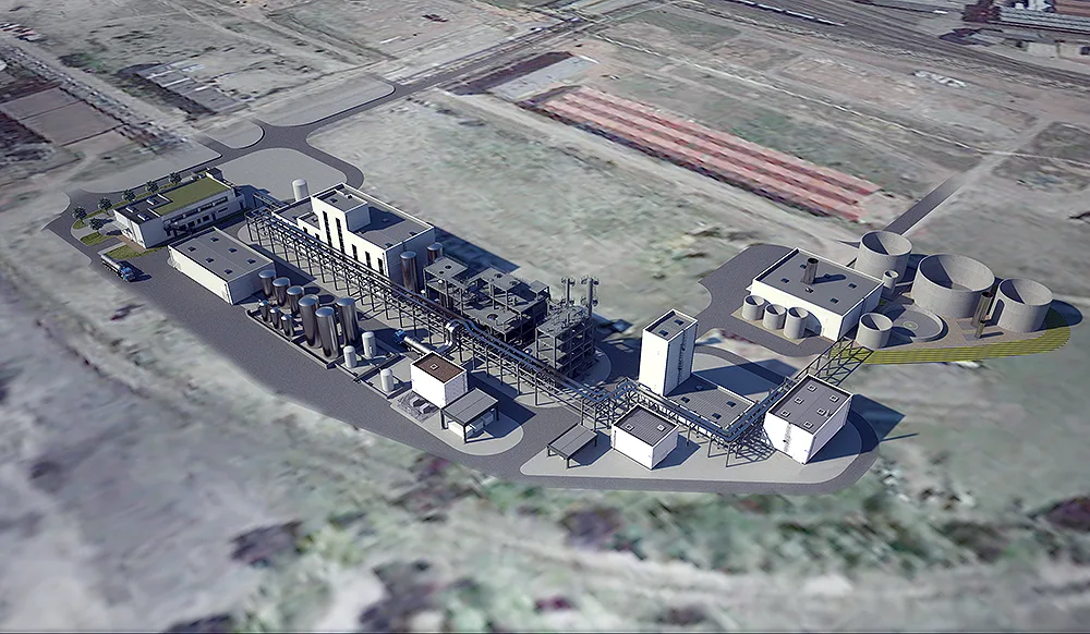 Vue aérienne Nord-ouest de la plateforme